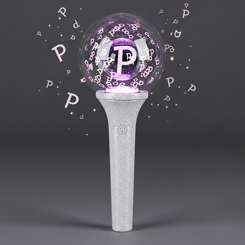 Elegant Kpop Lightstick with Glittering Design Elegant Kpop Lightstick with Glittering Design
