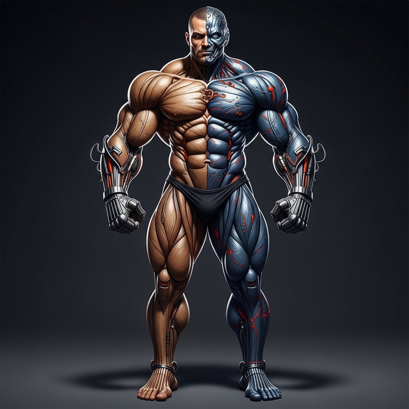 Futuristic Cyborg Transformation with Ripped Arms & Chest Futuristic Cyborg Transformation with Ripped Arms & Chest