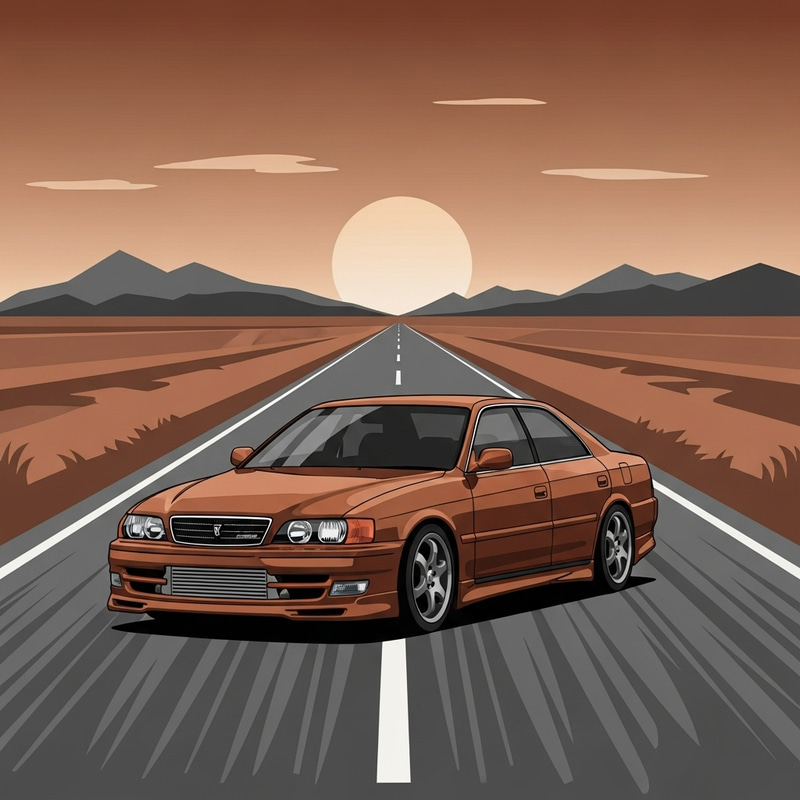 Brown Toyota Chaser JZX100 Vector Artwork in 1920x720 Resolution Brown Toyota Chaser JZX100 Vector Artwork in 1920x720 Resolution