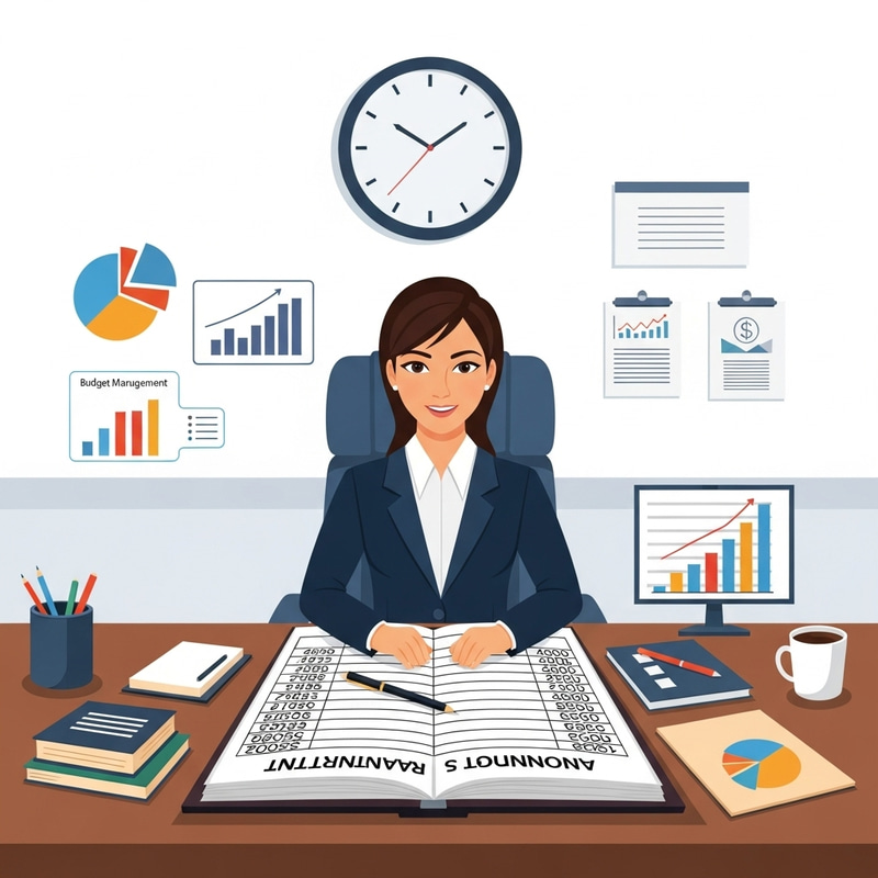 Efficient Budget Management & Accounting Excellence | Impactful Image of South Asian Woman at Desk Efficient Budget Management & Accounting Excellence | Impactful Image of South Asian Woman at Desk