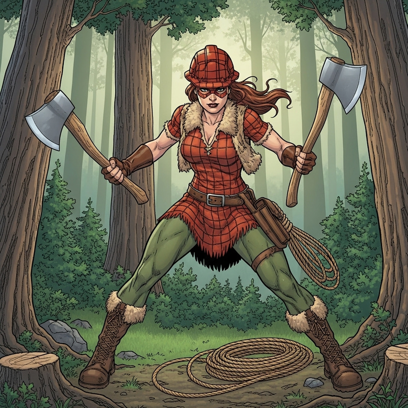 Female Lumberjack Superhero: The Ultimate Nature Protector Female Lumberjack Superhero: The Ultimate Nature Protector