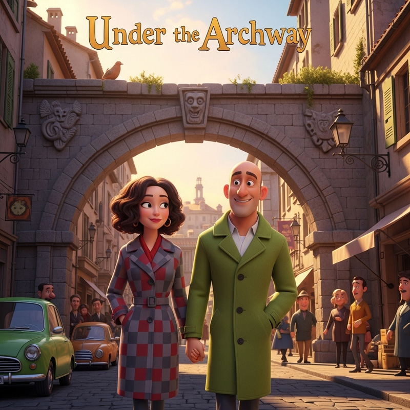 Pixar-Style Poster of a Couple Adventure Pixar-Style Poster of a Couple Adventure