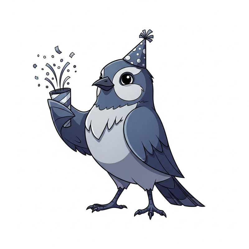 Eve the Party Bird: Modern 2D Mascot Design