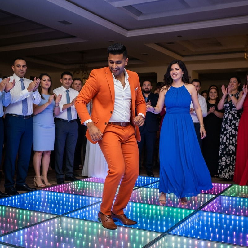 Energetic Salsa Dance with South Asian Man & Hispanic Woman | Dance Floor Scene