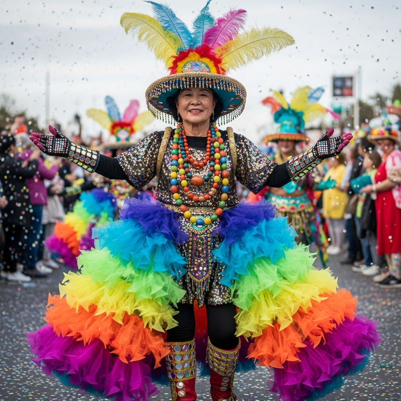 Intricate Carnival Costume Design for Festive Parade Intricate Carnival Costume Design for Festive Parade
