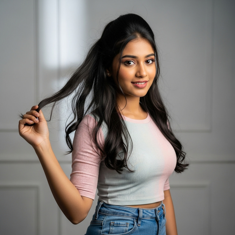 19-Year-Old Indian Girl with 32-26-36 Measurements