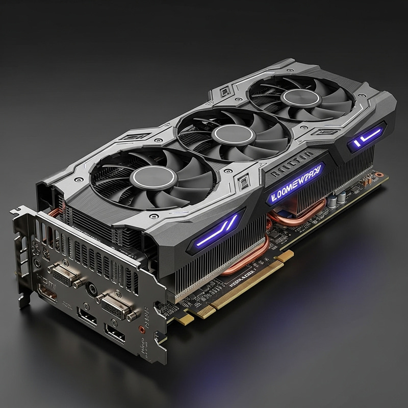 High-Performance Desktop Video Card with LED Lighting High-Performance Desktop Video Card with LED Lighting