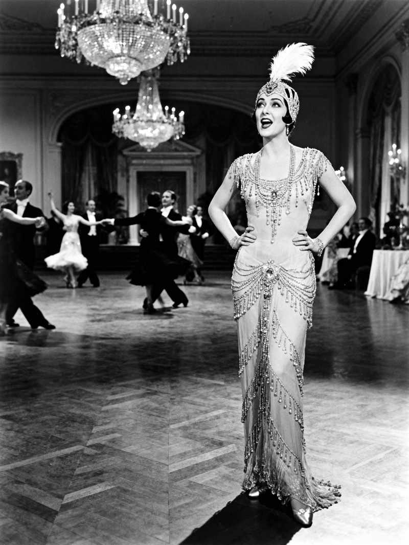 1920s Silent Film Society Lady in Grand Ballroom 1920s Silent Film Society Lady in Grand Ballroom