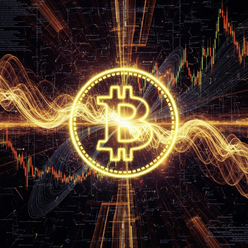 Abstract Bitcoin Energy Scene | Cryptocurrency Market Art