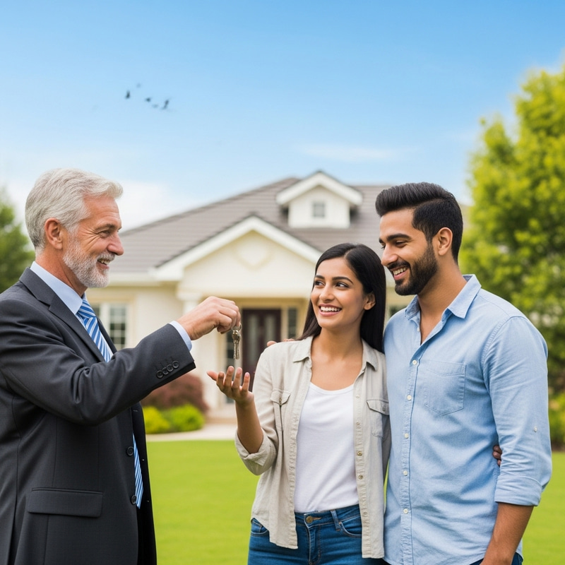 New Home Joy: Real Estate Agent & Happy Owners New Home Joy: Real Estate Agent & Happy Owners
