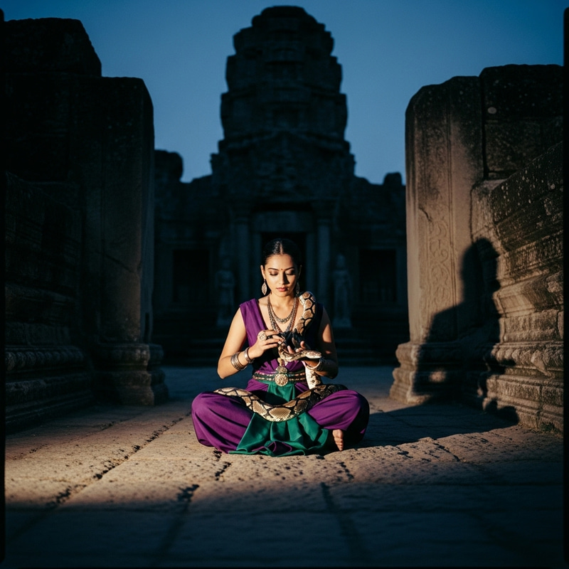 Mystical Twilight at Ancient Temple Ruins Mystical Twilight at Ancient Temple Ruins