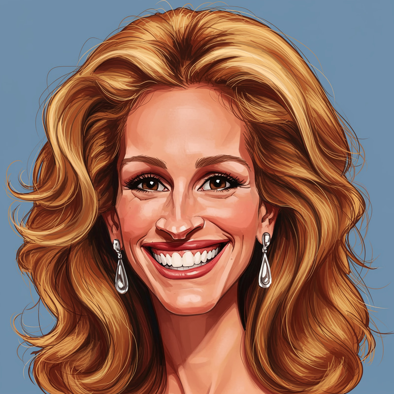 Julia Roberts Caricature Art Julia Roberts Caricature Art