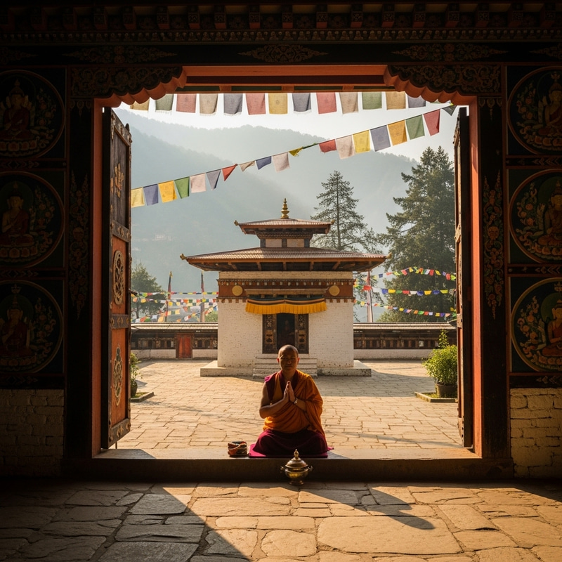 Transcendental Beauty: Serenity at Bhutan's Spiritual Temple Transcendental Beauty: Serenity at Bhutan's Spiritual Temple