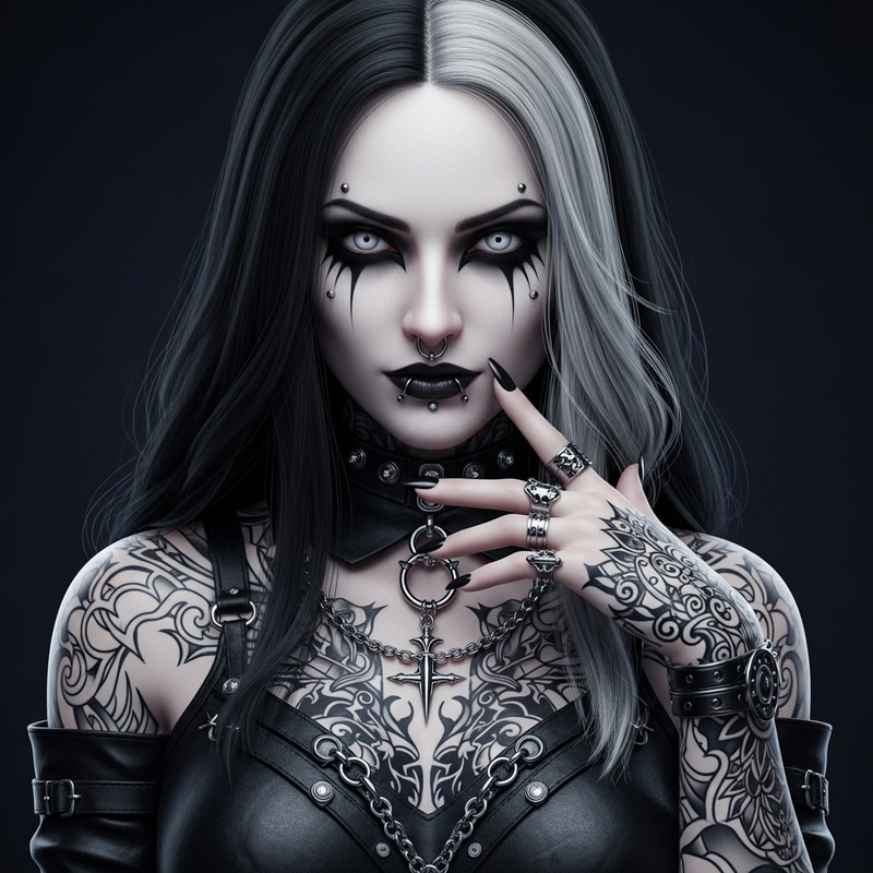 Mysterious Gothic Beauty - HD Fantasy Portrait