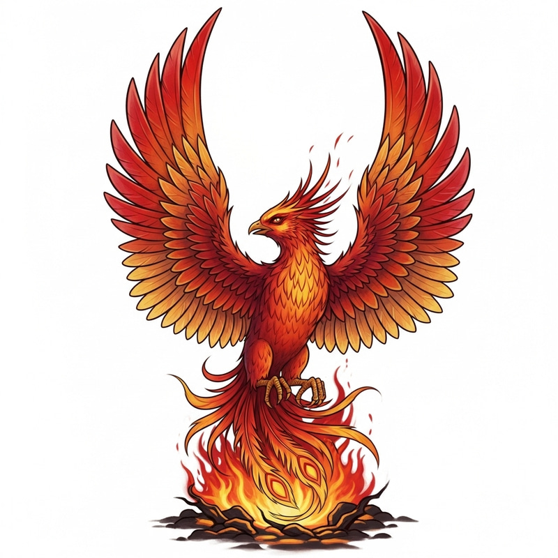Feminine Phoenix Rising Tattoo - Symbol of Rebirth Feminine Phoenix Rising Tattoo - Symbol of Rebirth