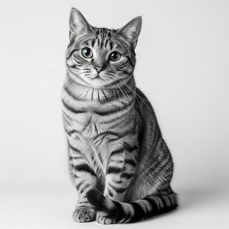 Adorable Short-Haired Cat with Expressive Eyes - Playful and Inquisitive Adorable Short-Haired Cat with Expressive Eyes - Playful and Inquisitive