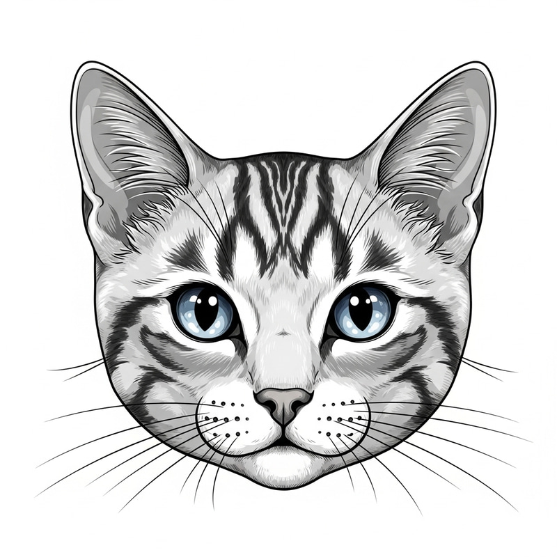 Sophisticated & Cute Iconic Cat Illustration Design Sophisticated & Cute Iconic Cat Illustration Design