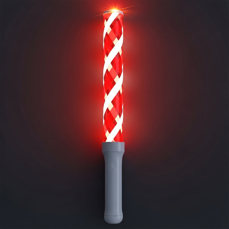 Vibrant Red and White Lightstick for Events Vibrant Red and White Lightstick for Events