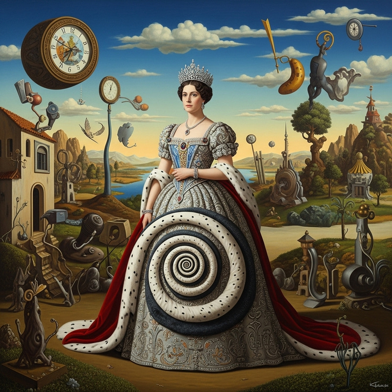 Empress in Surrealistic Wonderland | Dreamlike Art Scene