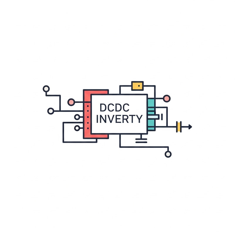 Minimalist DCDC Inverter Circuit Icon Design Minimalist DCDC Inverter Circuit Icon Design