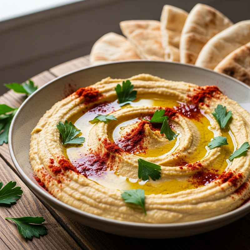 Cozy Hummus Bowl with Paprika & Olive Oil