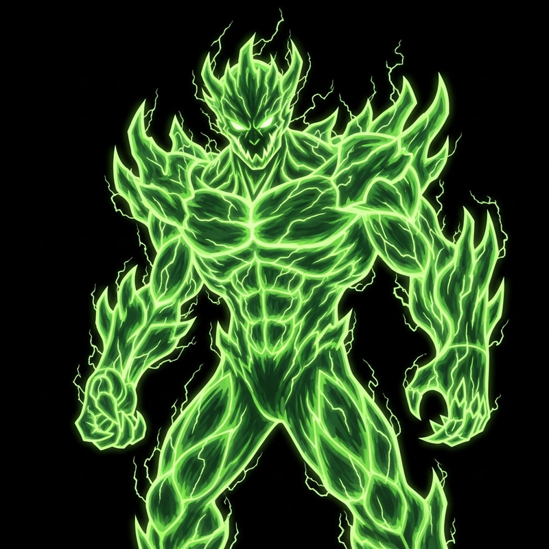 Vibrant Lime Green Monster Energy Illustration Vibrant Lime Green Monster Energy Illustration