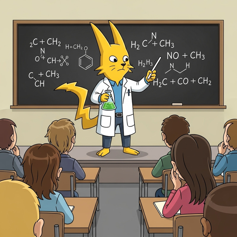 Pikachu Chemistry Teacher - Educational Chemistry Class Pikachu Chemistry Teacher - Educational Chemistry Class