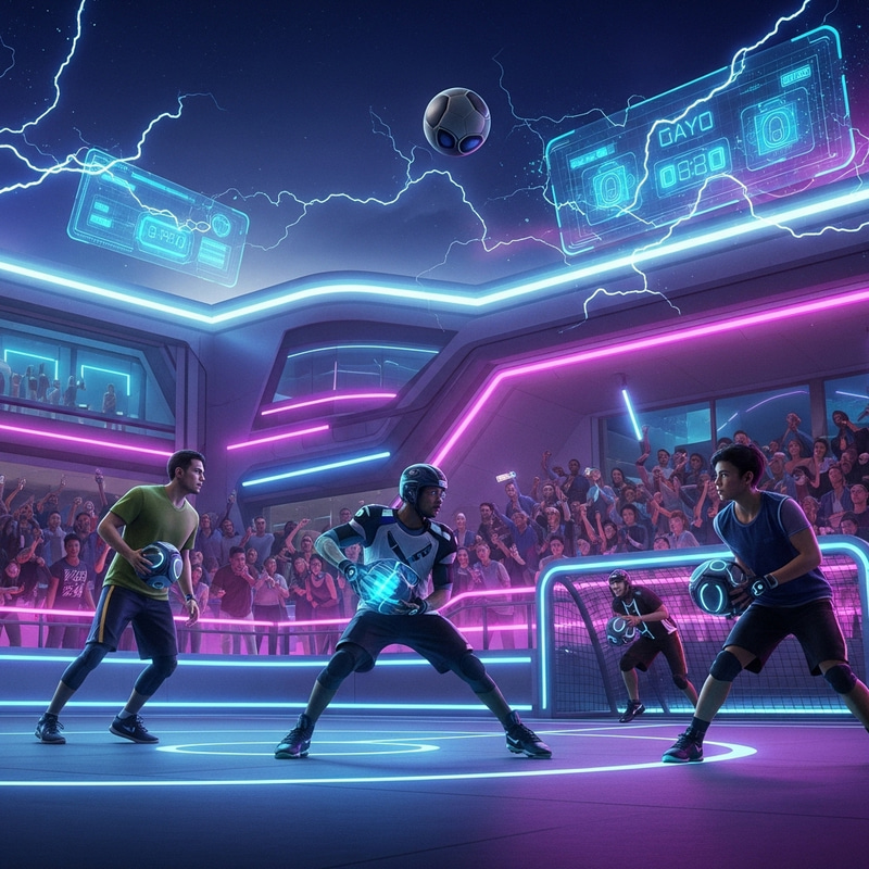 Futuristic Sports Competition: Spectacular Scene