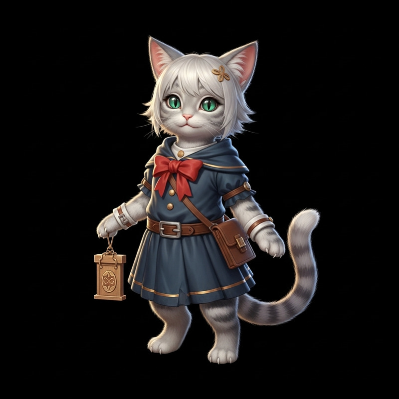Charming Cat Girl: The Enchanting Humanoid Feline Charming Cat Girl: The Enchanting Humanoid Feline