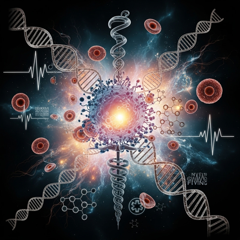 Abstract Biomedical Scene | Fusion of Cells & DNA Abstract Biomedical Scene | Fusion of Cells & DNA