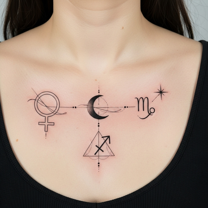 Modern Abstract Tattoo Designs for Women