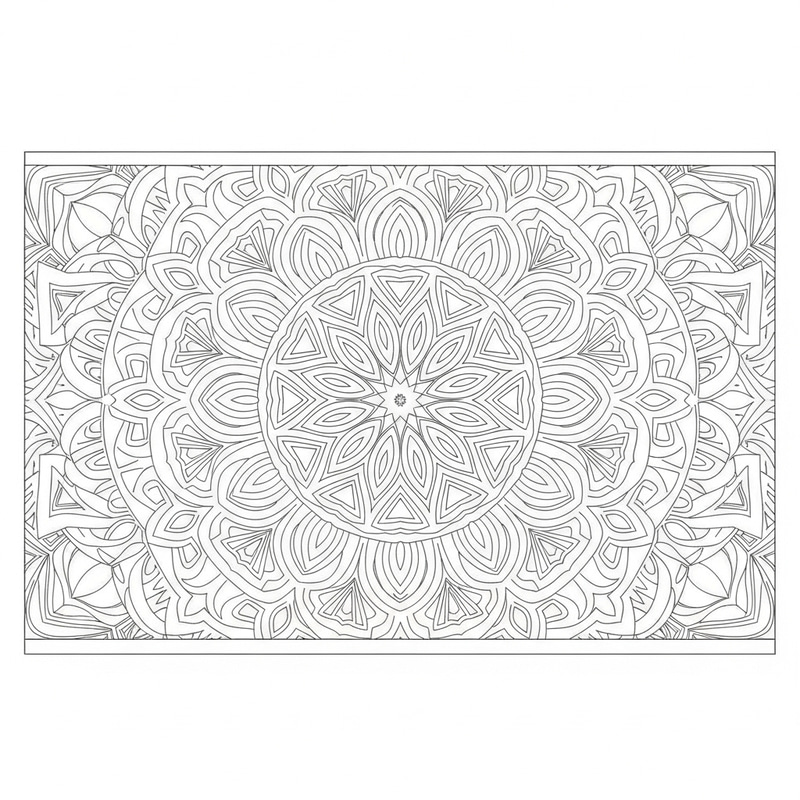 Calming Mandala Coloring Sheet Design for Relaxation Calming Mandala Coloring Sheet Design for Relaxation