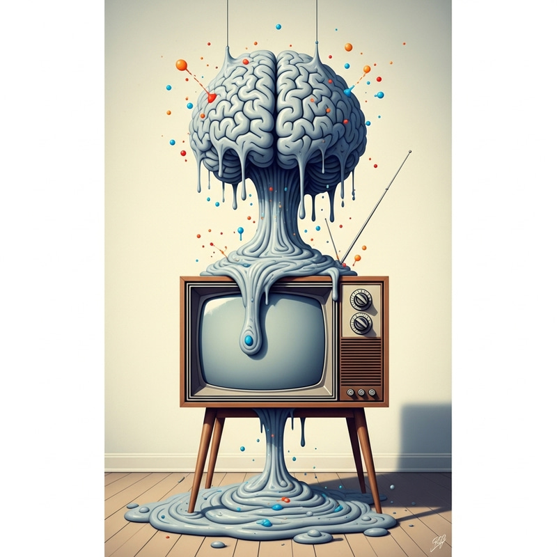 TV Clogs the Brain | Mid-Century Living Room Decor