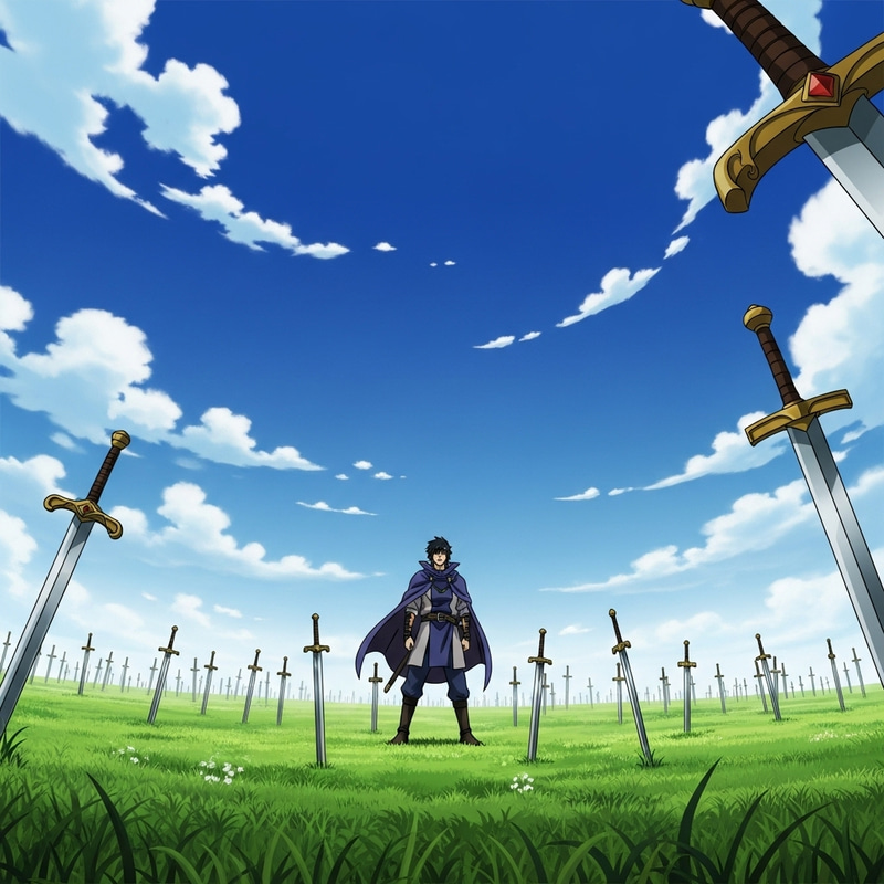 Shirou Emiya Caster: Sword-Filled Meadow Art