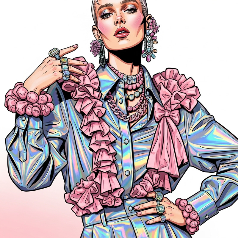 Dutch Model in Holographic Foil Fashion Dutch Model in Holographic Foil Fashion