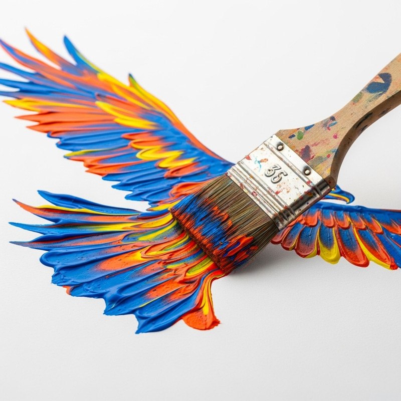 Creating a mesmerizing paintbrush art