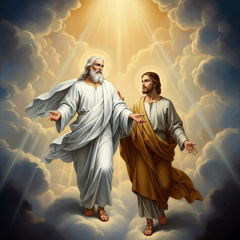 God and Son - Heavenly Divine Painting God and Son - Heavenly Divine Painting