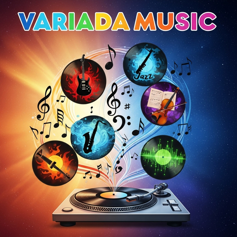 Variada Music Album Cover Design | Lively Musical Styles Blend Variada Music Album Cover Design | Lively Musical Styles Blend