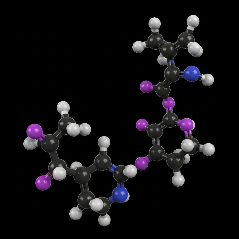 Vibrant Benzene Molecule Illustration in Black, Purple, and Blue Vibrant Benzene Molecule Illustration in Black, Purple, and Blue