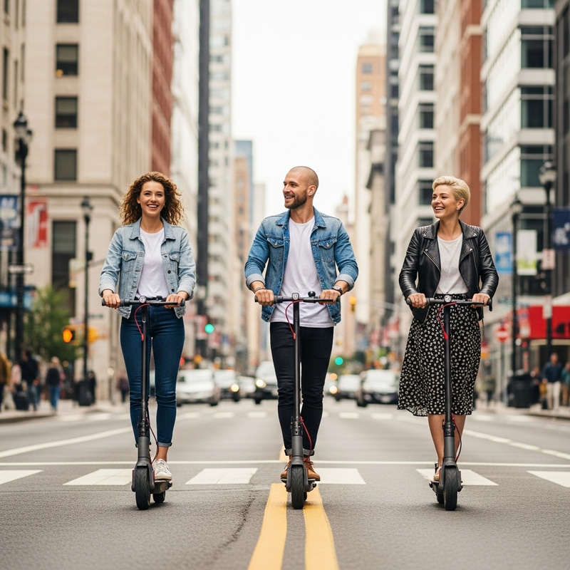 City Exploration on Electric Scooters: Joyful Adventure