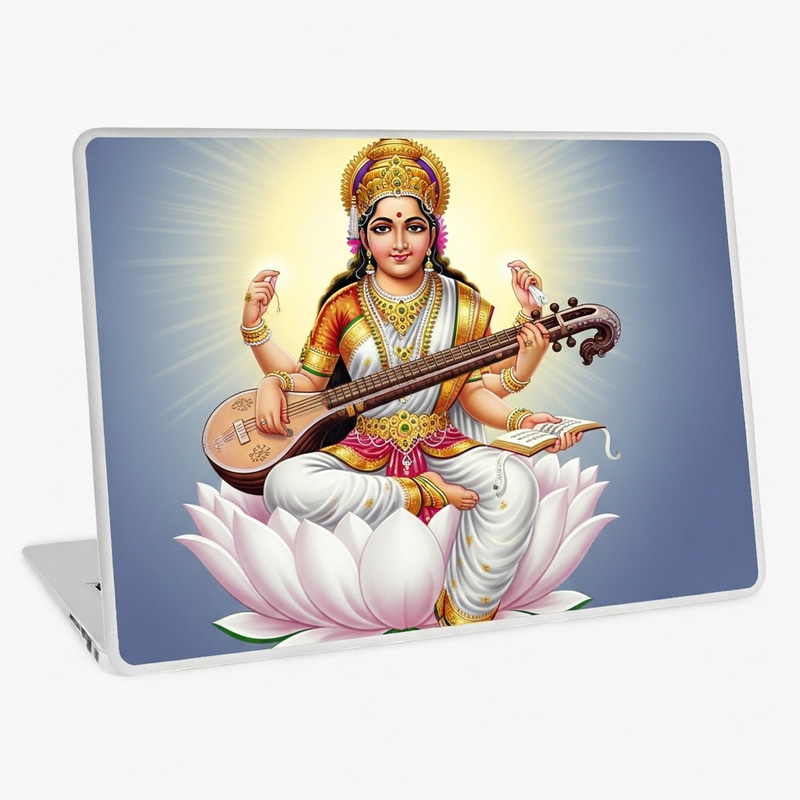 Saraswathi Goddess Laptop Wallpaper: Divine Art and Wisdom Saraswathi Goddess Laptop Wallpaper: Divine Art and Wisdom