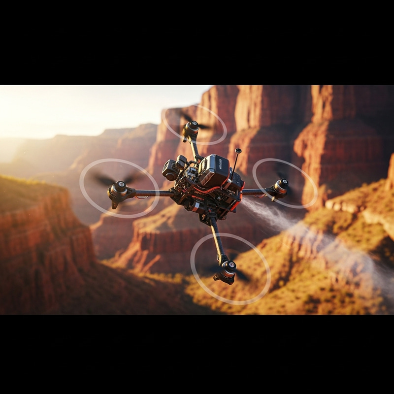 FPV Drone Defying Gravity in Risky Flight Maneuver