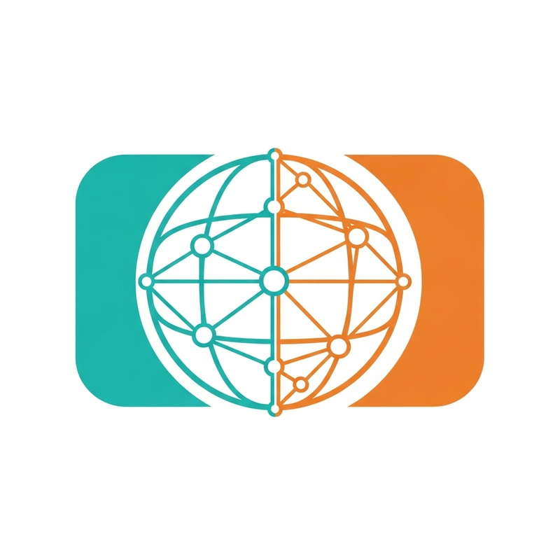 Modern Website Logo Design with Geometric Shapes