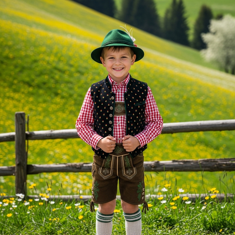 Young German Boy in Traditional Clothing Young German Boy in Traditional Clothing