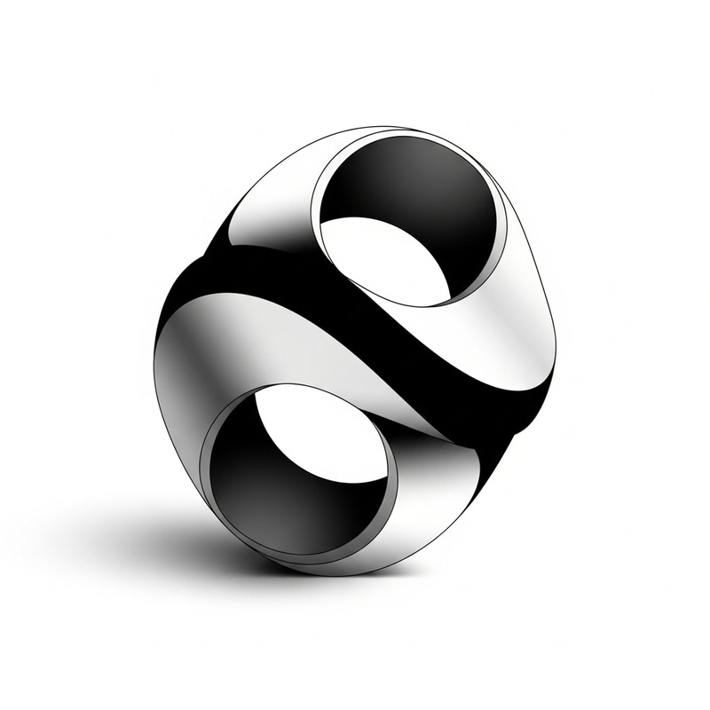 Black and White Moebius Strip Poster - Stunning Design Black and White Moebius Strip Poster - Stunning Design