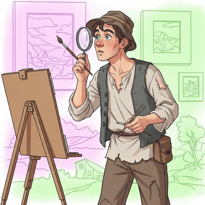 Curious Wanderer in Simple Attire | Artistic Exploration