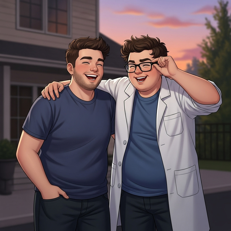 17-Year-Old Male Friends Enjoy Sunset - Student & Computer Scientist at Dusk 17-Year-Old Male Friends Enjoy Sunset - Student & Computer Scientist at Dusk