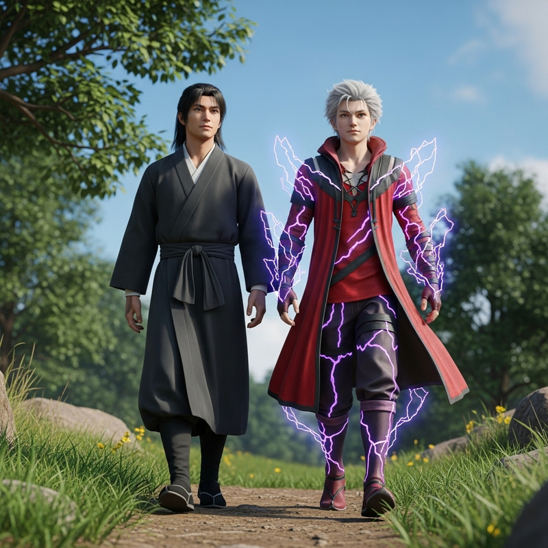 Morax and Raiden Walking | Genshin Impact Characters Morax and Raiden Walking | Genshin Impact Characters