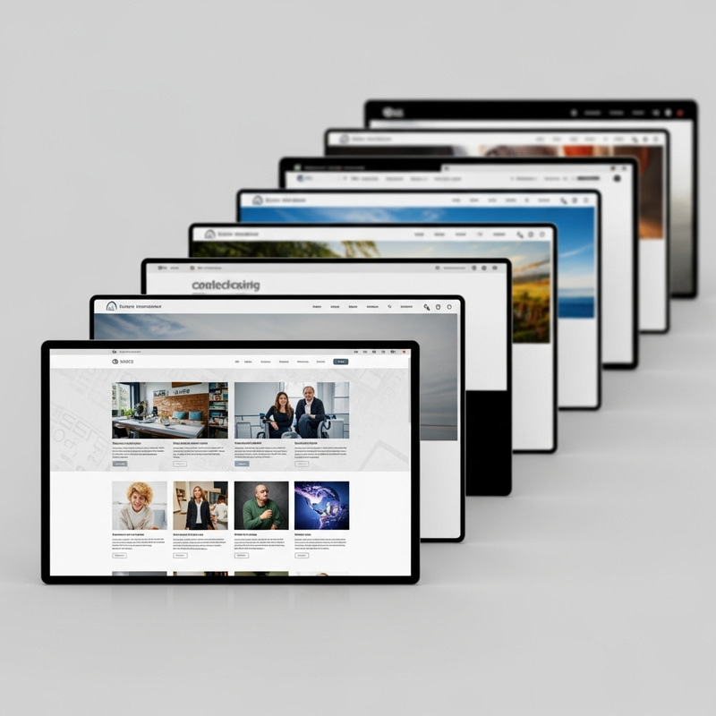 Layered Websites Display | Depth & Perspective Visualization
