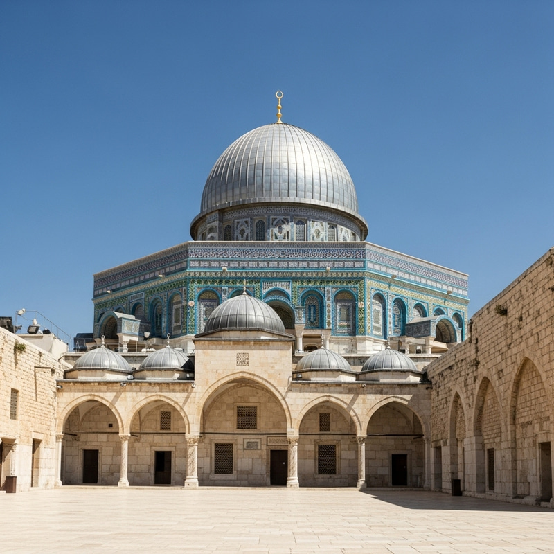Al-Aqsa Mosque: Blue Sky Serenity Al-Aqsa Mosque: Blue Sky Serenity